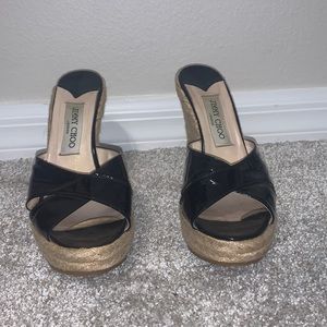 Jimmy Choo Stunning Black Wedges!!